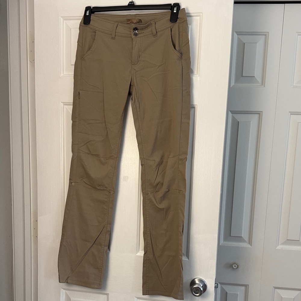 Prana Women's Halle Khaki Flare Pants - Stretchy, 31” inseam